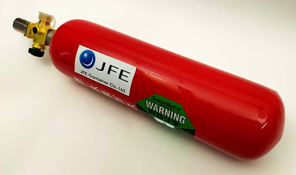 【写真１】JFEコンテイナーが開発した高圧水素用容器