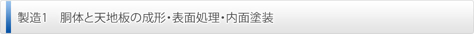 製造1　胴体と天地板の成形・表面処理・内面塗装